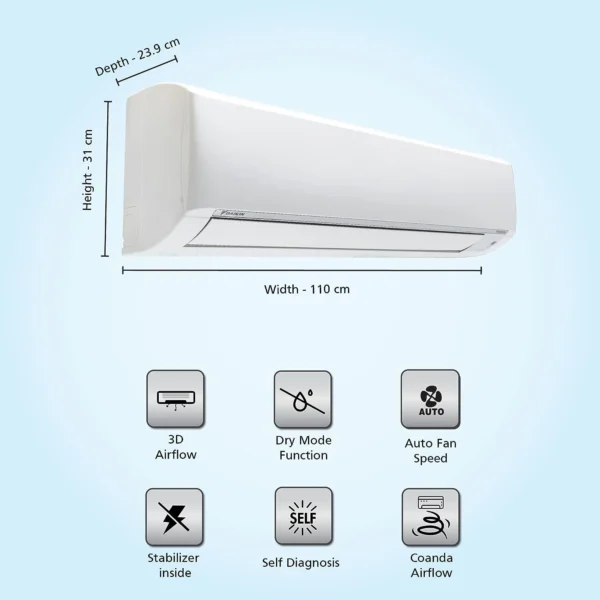 Daikin Split AC Series FTKL Dimesion