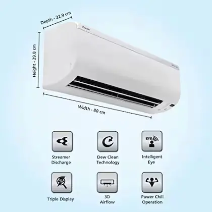 Daikin Spli AC JTKJ Indoor Dimension