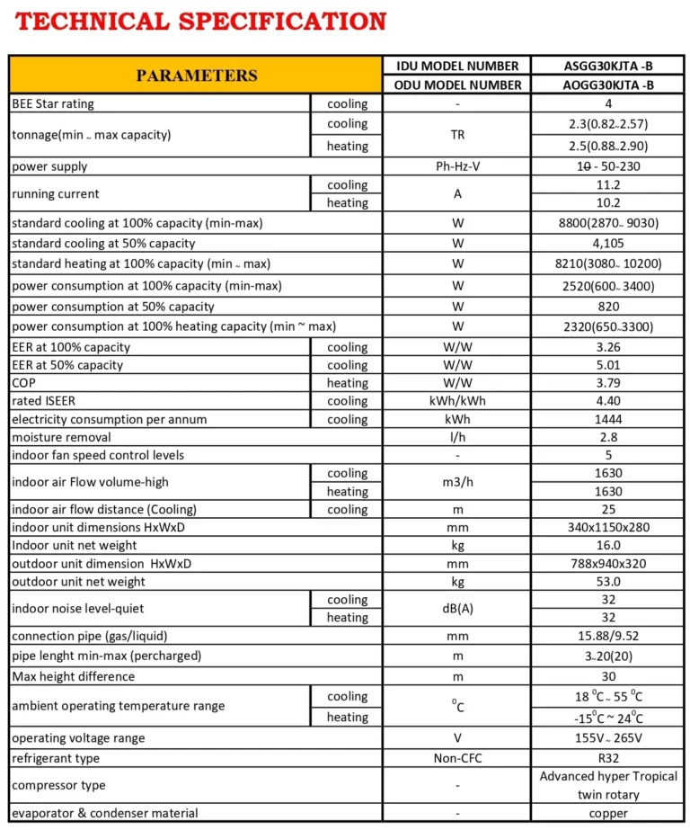 TECHNICAL-SPECIFICATIONS-ASGG30KJTA