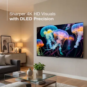 Sansui 127cm (50) UHD Google TV with HDR10, Dolby Audio, Surround Sound, Google Assistant & FloLED (JSW50UG23)